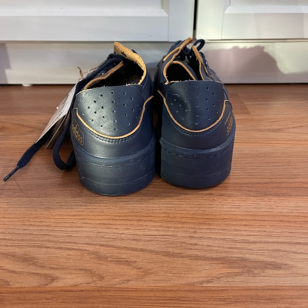 Adidas Men's Dark Blue and Gold Sneakers - Picture 3 of 7